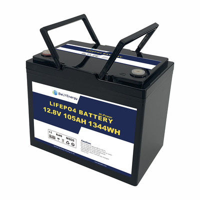 خرید شارژ مجدد 105AH 12V LiFePo4 باتری چرخه عمیق برای سیستم انرژی خورشیدی UPS online manufacture