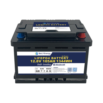 خرید RV LiFePO4 باتری برای ذخیره انرژی 12V 105AH با BT و گرمایش خود online manufacture