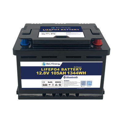 خرید باتری لیتیوم H6 DIN با BT 12V 105AH برای ذخیره انرژی کاروان RV online manufacture
