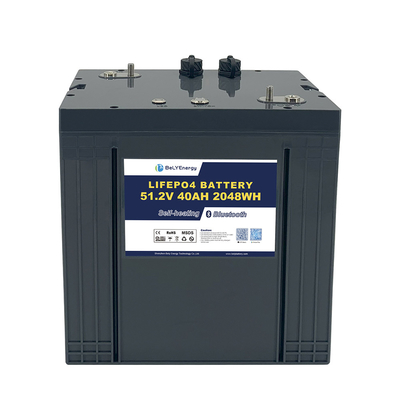 خرید باتری گلف کارتی LiFePO4 48V 40AH با گرمایش خودکار و کلاس حفاظت ارتباطی IP65 online manufacture