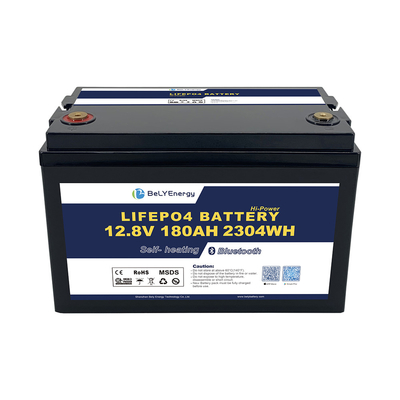 خرید باتری RV با بلوتوث و باتری لیتیومی LiFePO4 خود گرم شونده 12 ولت 180AH برای ذخیره انرژی online manufacture