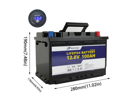 خرید باتری خانگی 100Ah 12V LiFePo4 باتری لیتیوم برای ذخیره انرژی خورشیدی online manufacture