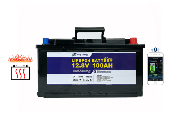 خرید باتری لیتیوم بلوتوث 1280Wh باتری 100ah 12v Lifepo4 باتری چرخه عمیق برای موتورخانه online manufacture