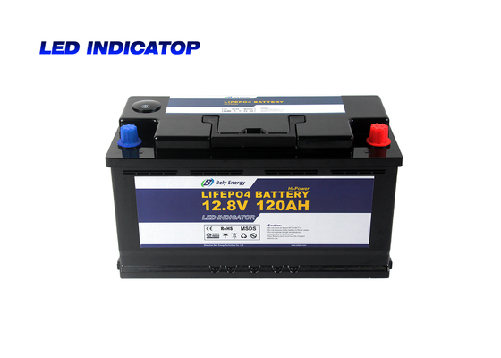 خرید قایق های باتری لیتیوم یونی زیردریایی Lifepo4 باتری 12 ولت 120 آمپر با صفحه نمایش LED online manufacture
