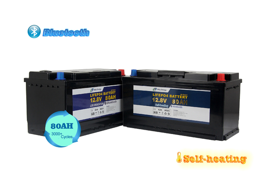 خرید 12V 80Ah BT4.0 Heating Marine Lithium باتری Camping Car آهن فسفات آهن لیتیوم online manufacture