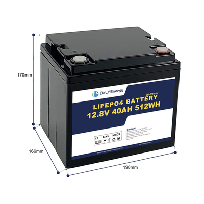 بیلی انرژی 12V 40AH LiFePo4 باتری وزن سبک برای UPS / EV / قایق
