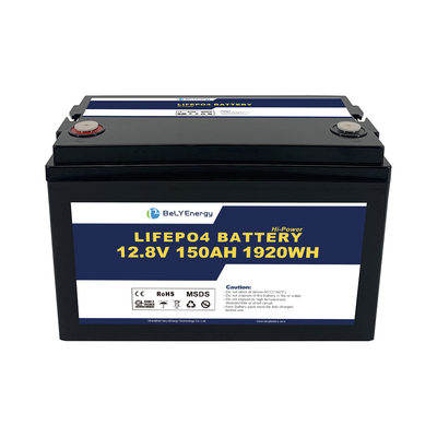 عمر چرخه طولانی ظرفیت کامل 150ah 12v Lifepo4 باتری برای سیستم انرژی خورشیدی