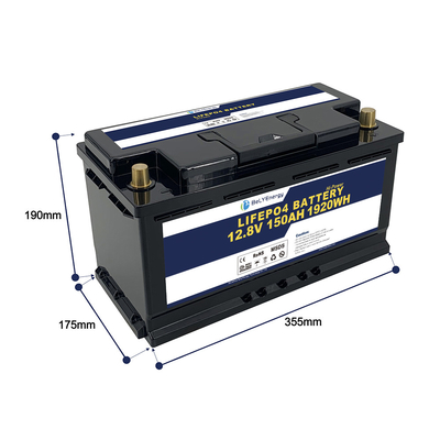 IP65 Lifepo4 باتری سبد گلف 12v 150ah 1920 Wh باتری های LiFePO4 بسته OEM