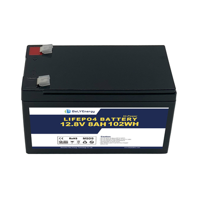 باتری LiFePo4 قابل حمل 12V 8AH برای ایستگاه ارتباطات RV الکترونیک مصرف کننده
