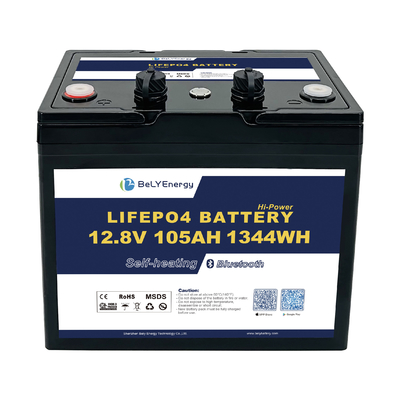 سیستم انرژی خورشیدی 12v 105ah Lifepo4 باتری سفارشی با CAN RS485 رابط