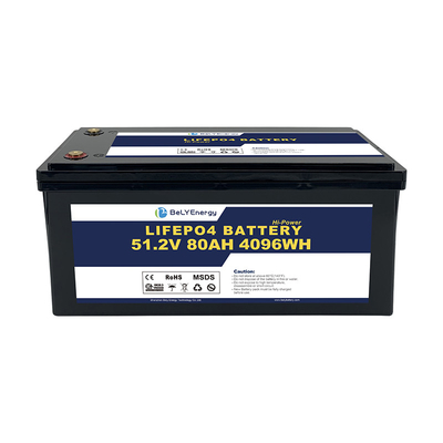 ABS Case IP65 ضد آب 100A Max Discharge 48V80Ah باتری های لیتیوم یون برای خورشیدی