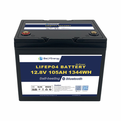 باتری لیتیوم یون LiFePO4 12V 105AH با BT و گرمایش خود