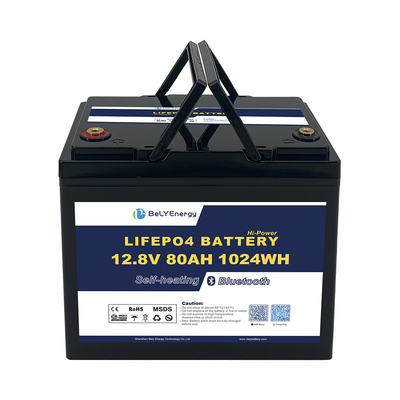 باتری لیتیوم 12V80AH قابل شارژ مجدد با BT و گرمایش خود