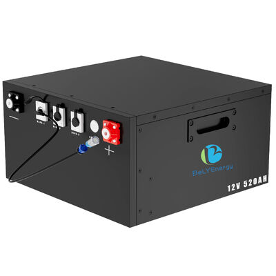 IP54 Enclosure Protection 12V520Ah LiFePo4 Rechargeable Battery Suitable For Caravan Camper Trip